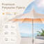 Parasol de patio 9 pi avec système de pivotement à 360 ° à bouton-poussoir, inclinaison de 30 ° (base non incluse)-1434777451