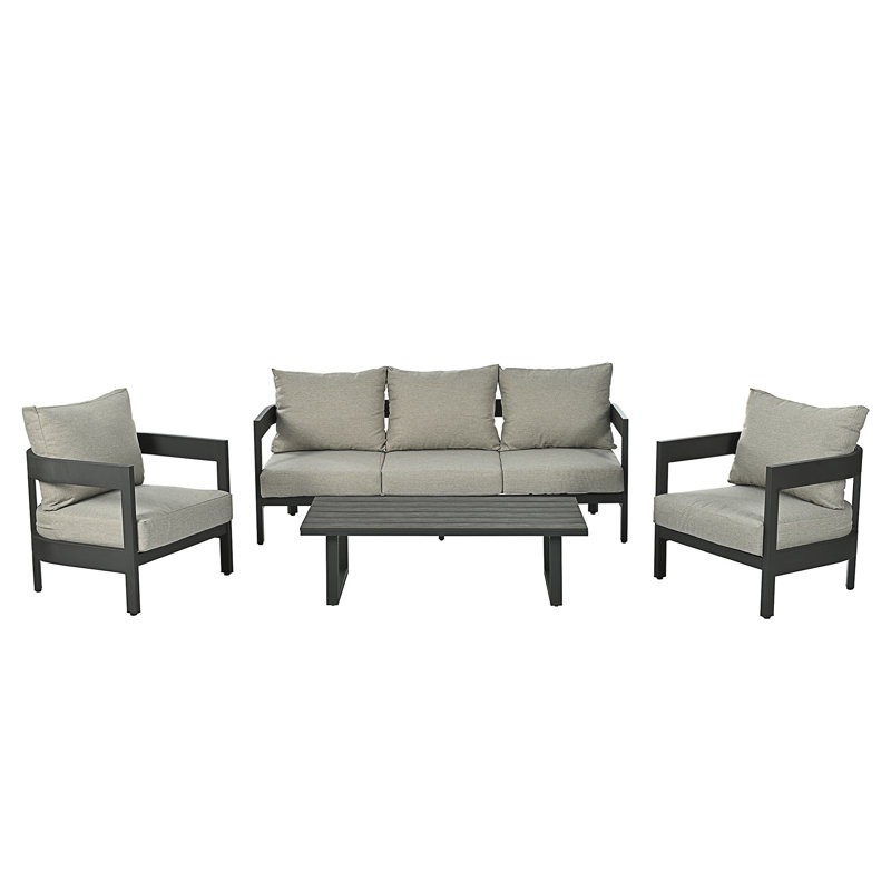 High-Quality Outdoor Seating Set With Thick Cushions For Ultimate Comfort