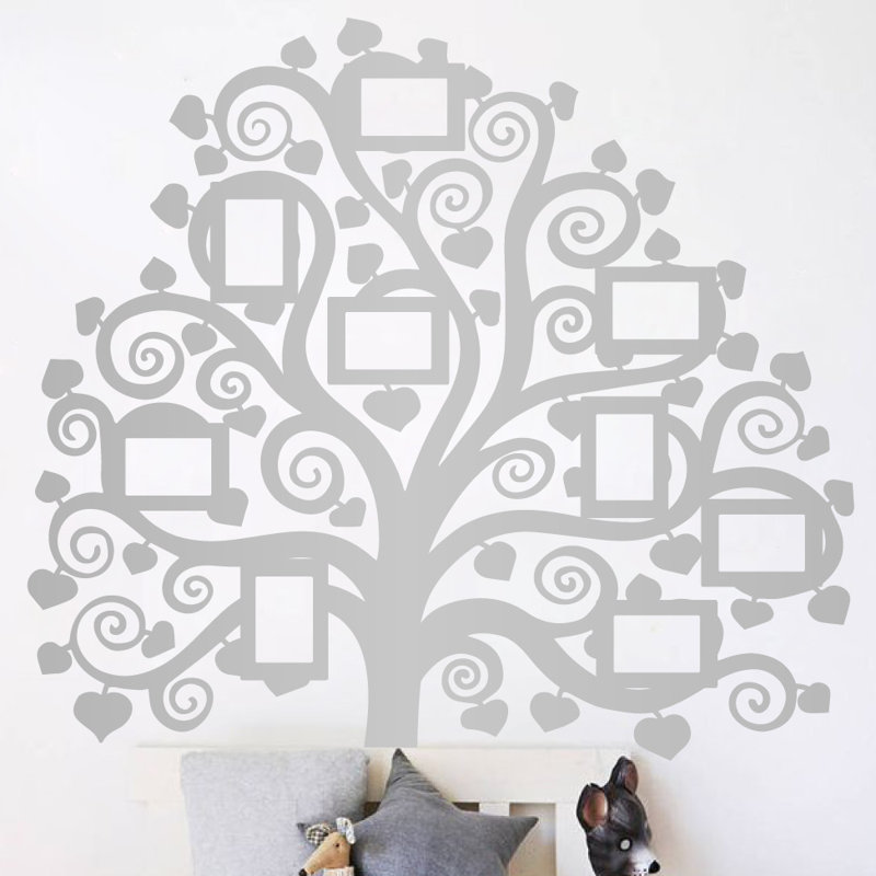 Décalcomanie murale images arbre familial, Argent