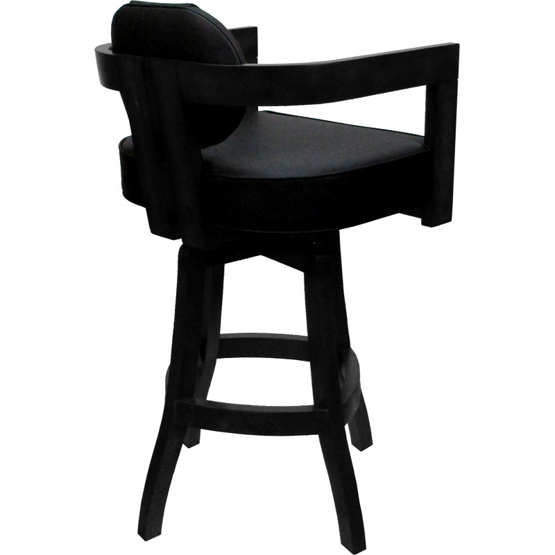 Wetheral - Dark Walnut, Black Vinyl Seat/ Black Frame