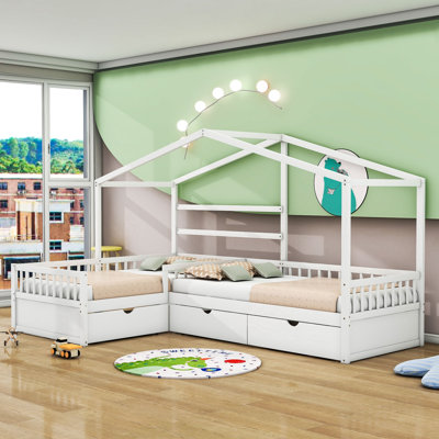Twin 3 Drawers House Platform Bed