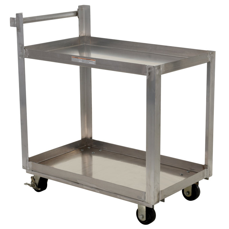 Chariot de service en aluminium, H 40,5 po x l 21,88 po x P 38,25 po