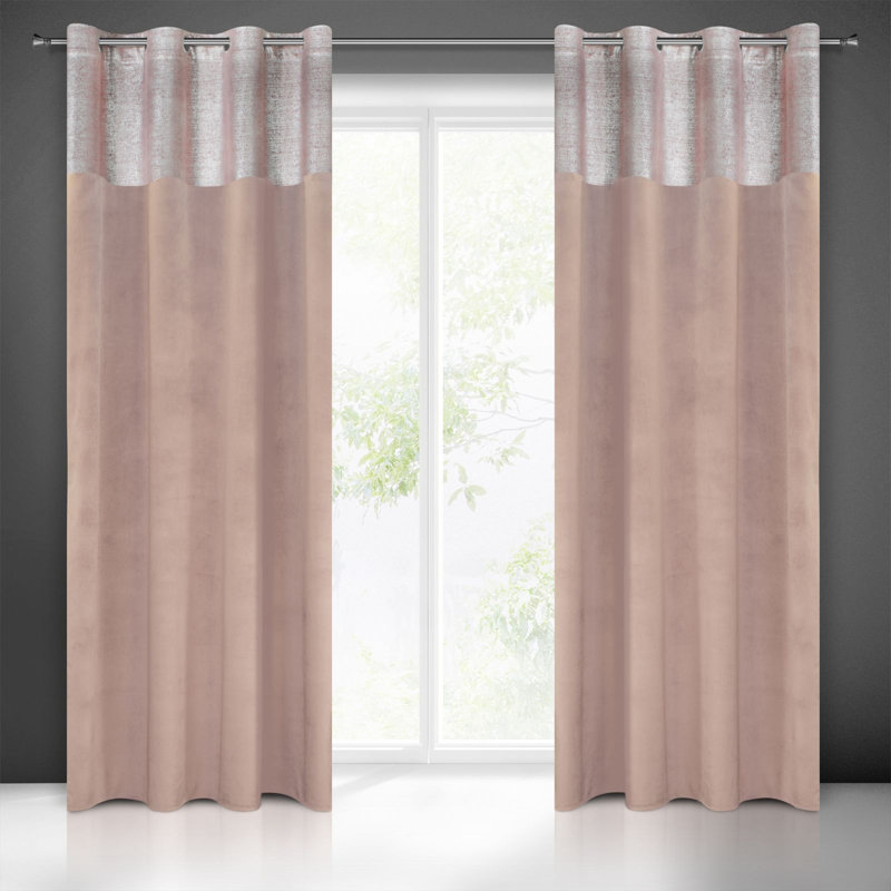 Blackout Curtain Single Panel, Powder Pink