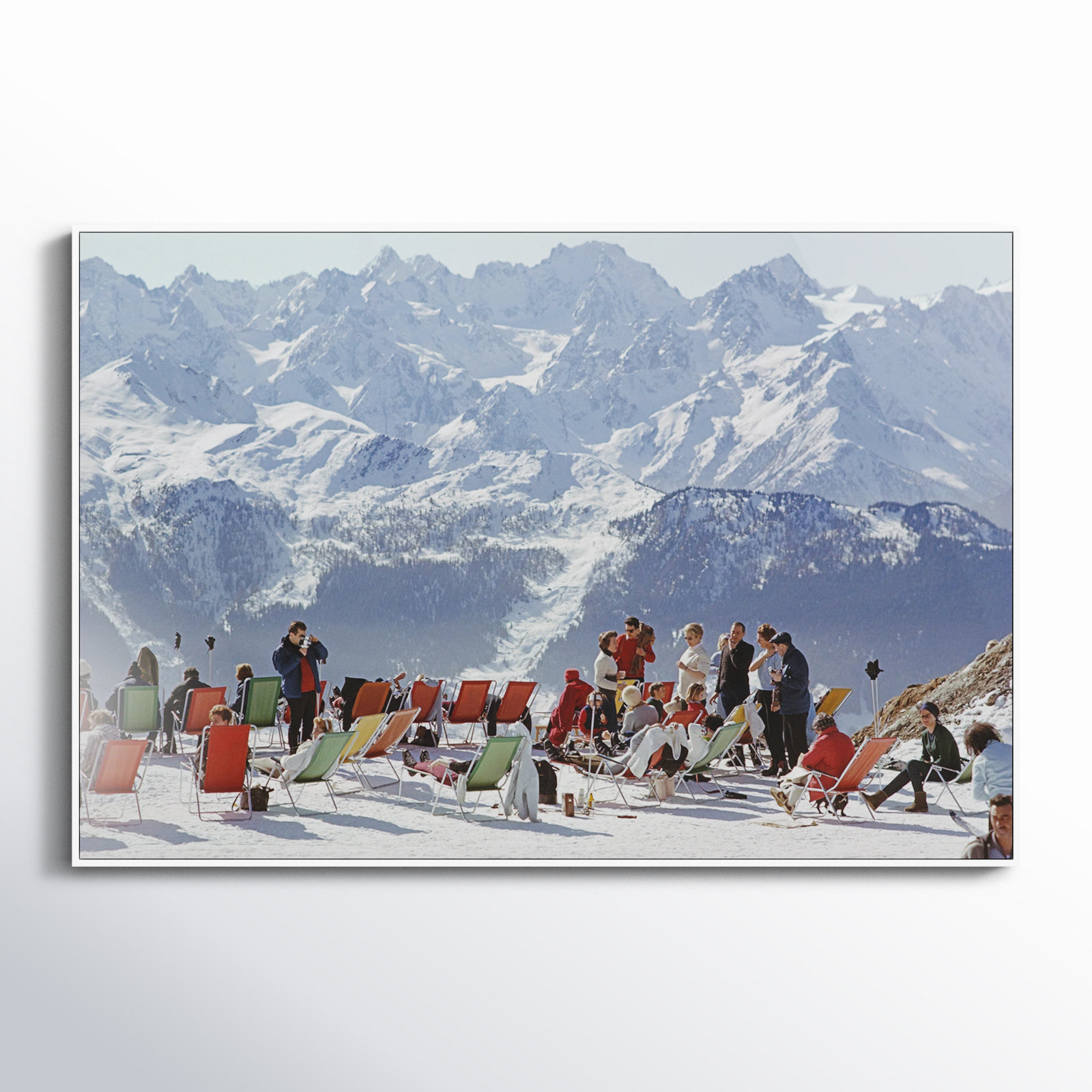 Lounging In Verbier by Getty Gallery, 32" H x 48" W x 2" D, White