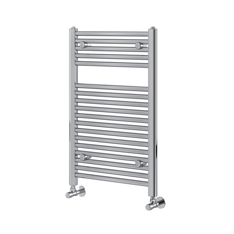 Straight Towel Rail Heated Towel Rails, 770mm H x 600mm W x 30mm D, Chrome