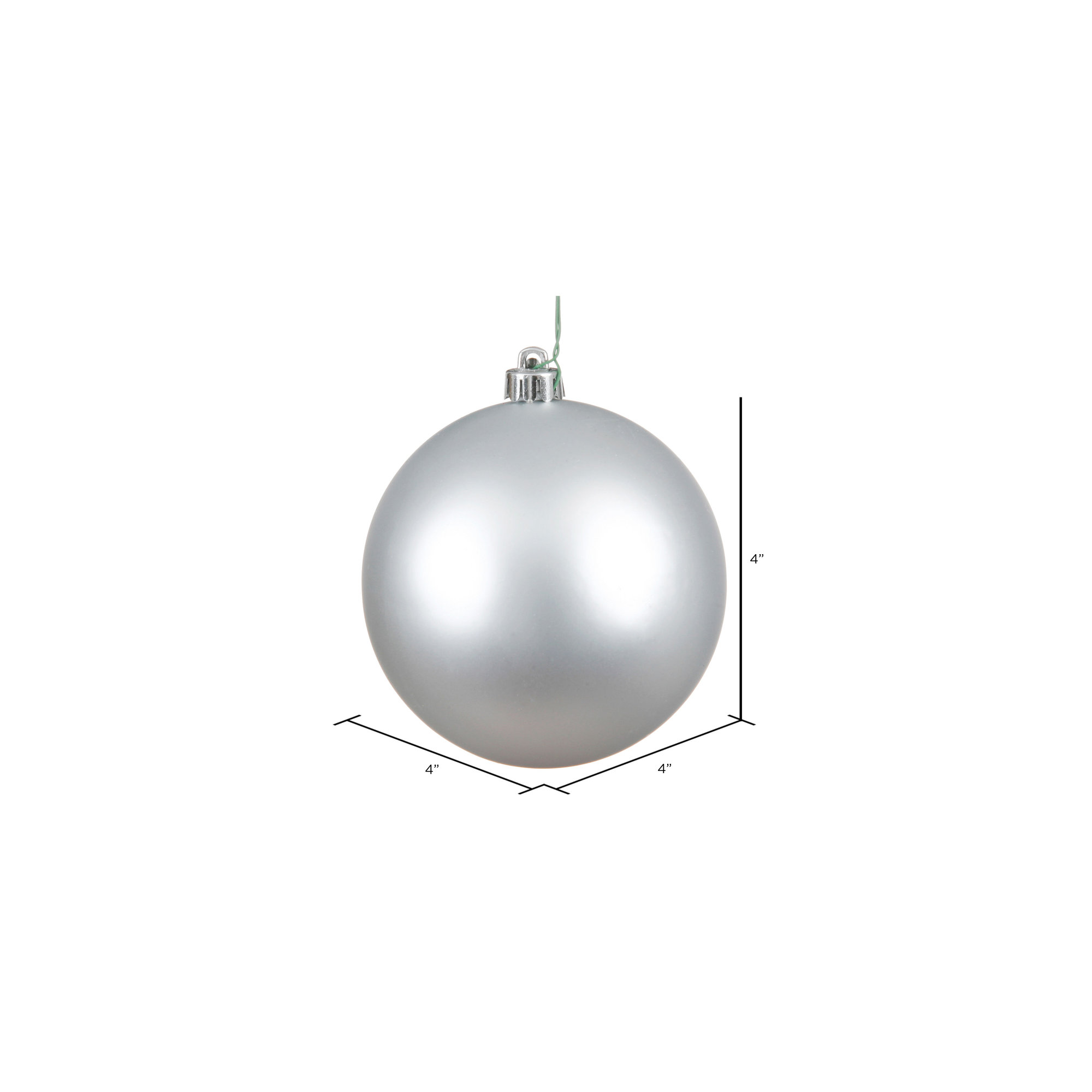 Holiday Décor Ball Ornament, Silver 