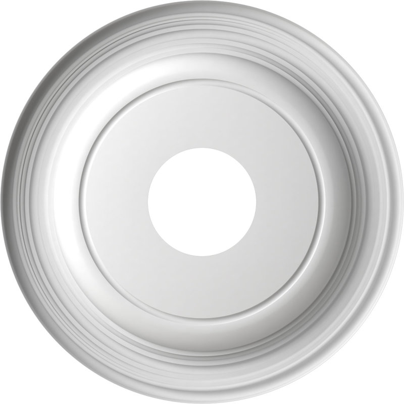 Traditional Traditional Thermoformed PVC Ceiling Medallion, 13" H x 13" W x 1.25" D, Bright Coat Copper