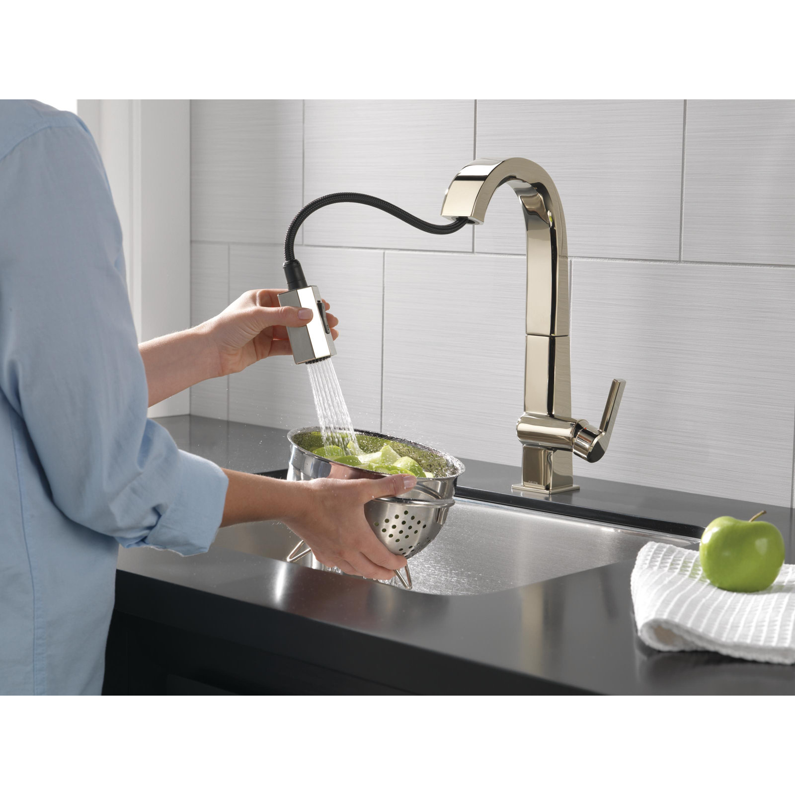 Pivotal Pull-Down Bar Faucet, Polished Nickel