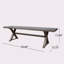 Banc de salle à manger d'extérieur moderne en aluminium, gris foncé