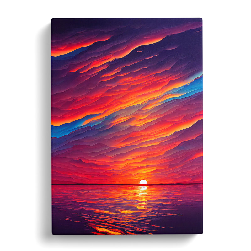 Gracious Ocean Sunset - Wrapped Canvas, 60cm H x 40cm W x 3cm D