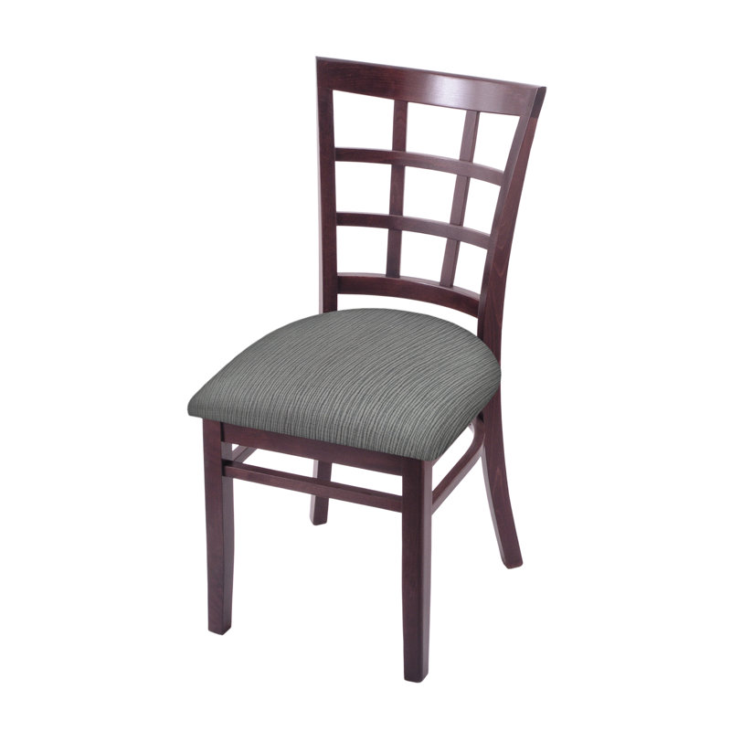 Hampton 18'' H Upholstered Beech Side Chair, Dark Cherry, Graph Alpine