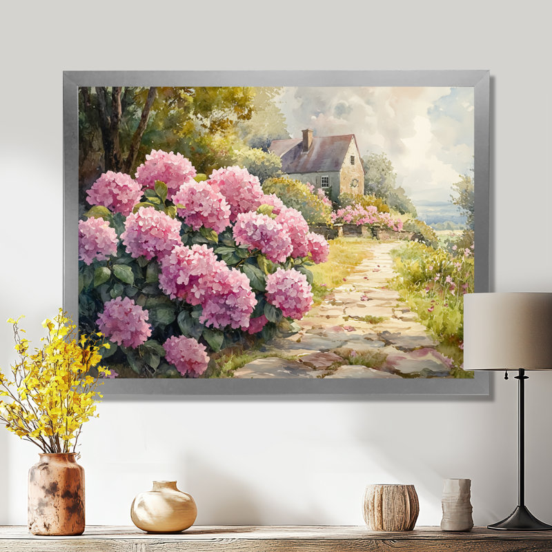 Dobromir - Floral Wall Art, Reproduction encadrée d'une seule photo, Argent argent, H 12 po x l 20 po