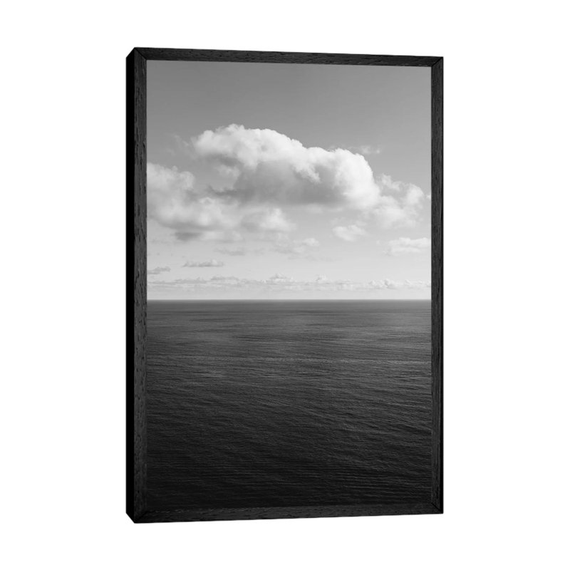 Amalfi Coast Ocean View VIII by Bethany Young - Print on Canvas, Black Framed, 66.04cm H x 45.72cm W x 3.81cm D