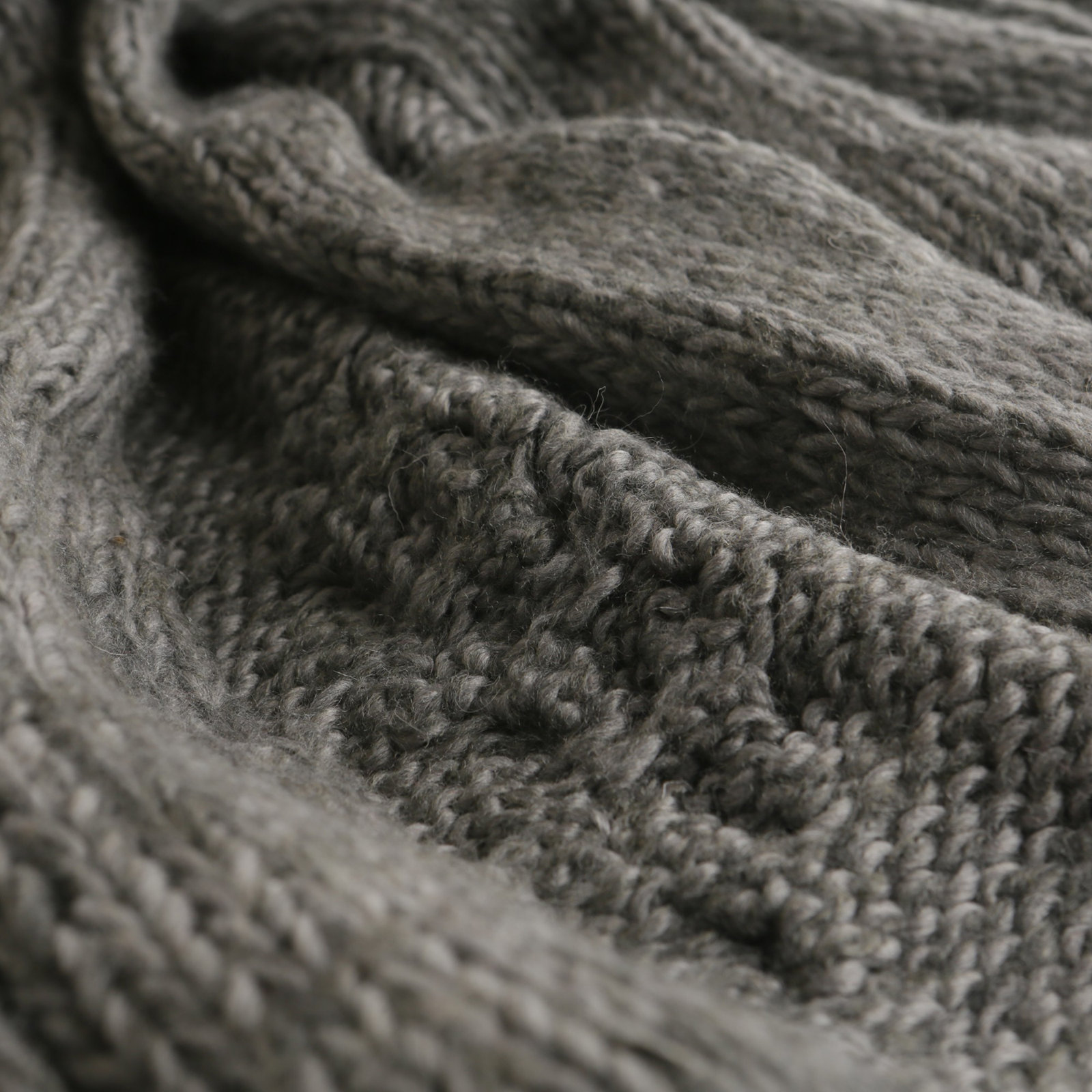 Garett Knitted Throw Blanket, Gray