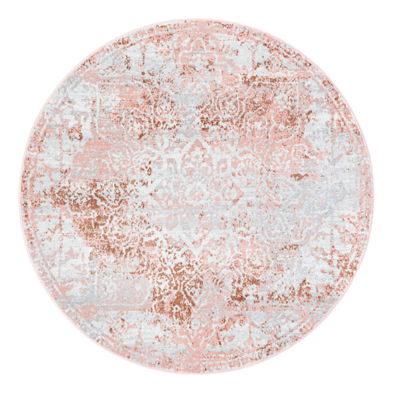 Massie Floral Indoor Rug, Round 5'3"