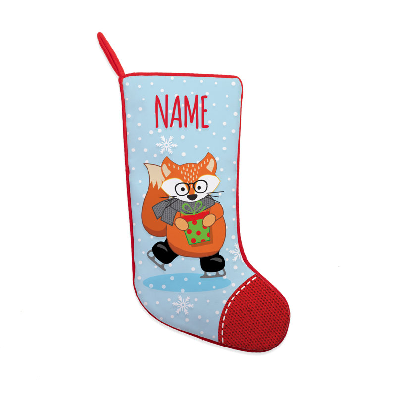 Jolly Fox Personalized Stocking, Yes