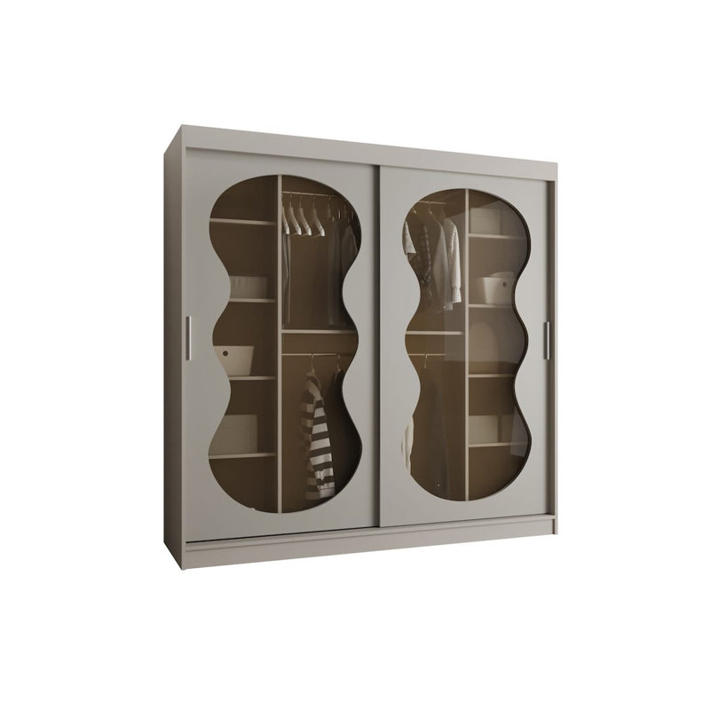 Sylina 2 Door Manufactured Wood Wardrobe, Cashmere
