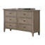 Mobilier de chambre à coucher avec poignées rondes en bois brossé de style transitionnel 1Pc