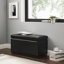 Repose-pieds standard rectangulaire avec rangement en similicuir 32 po Atreju