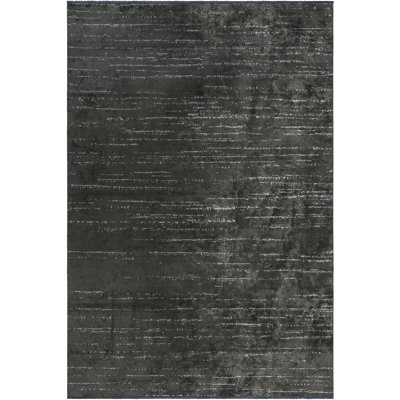 Rapture Abstract Cotton Charcoal Area Rug
