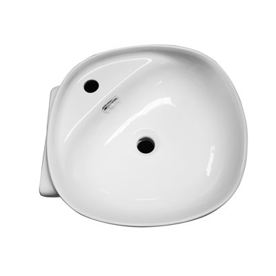 Barclay 17.12'' White Vitreous China Circular Bathroom Sink