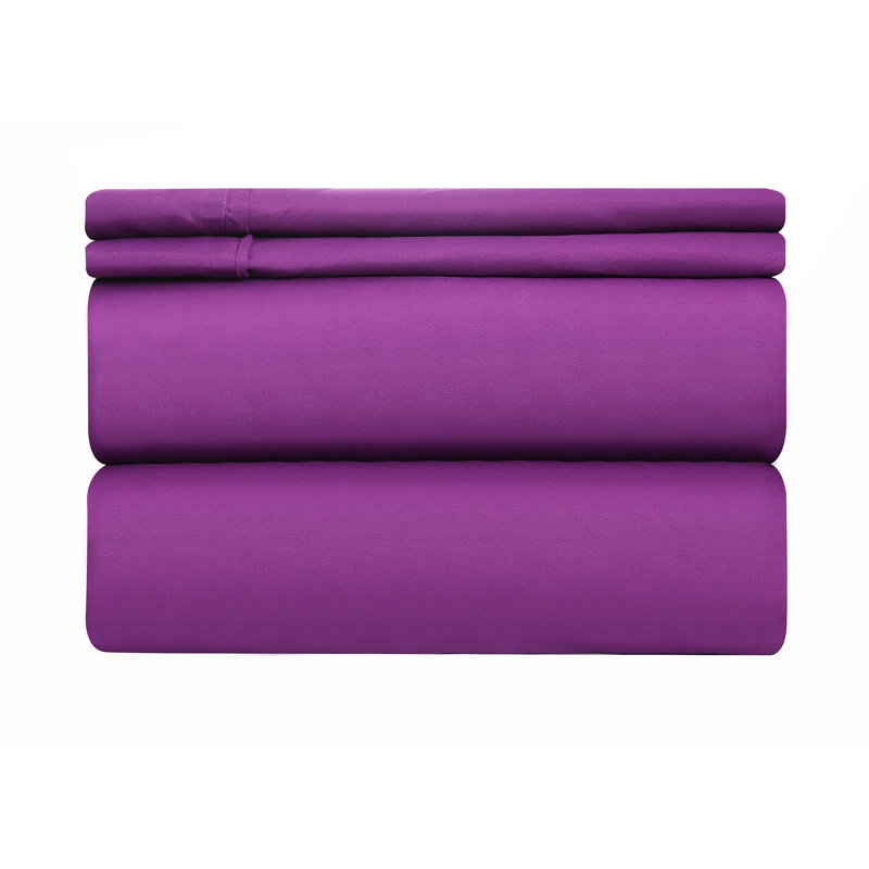 Microfiber Sheet Set, Lavender, King Sheet Set with 2 Pillowcases