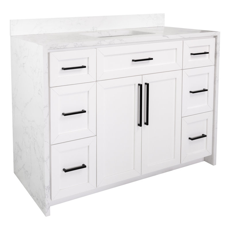 Ensemble de meuble-lavabo simple 48 po Akalya, Blanc