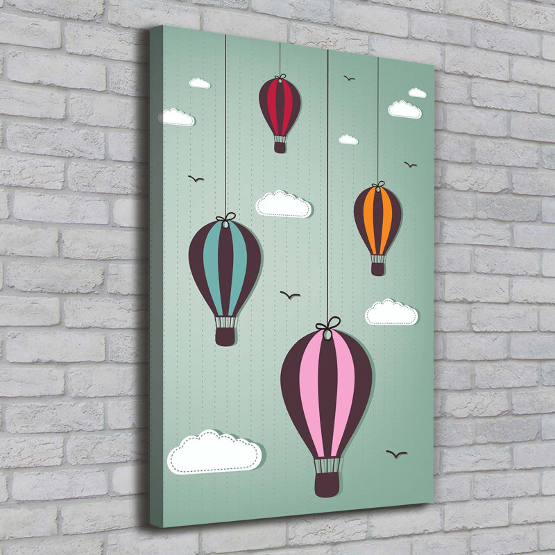 Flying Balloons - Wrapped Canvas Print
