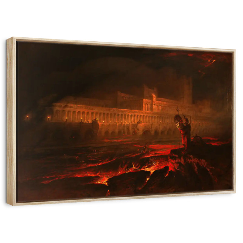 Le Pandemonium, Cadre flottant en bois naturel, 40 po x 27 po