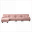 Canapé modulaire, canapé en L modulaire 4 places avec repose-pieds convertible pour le salon | Rose | Chenille