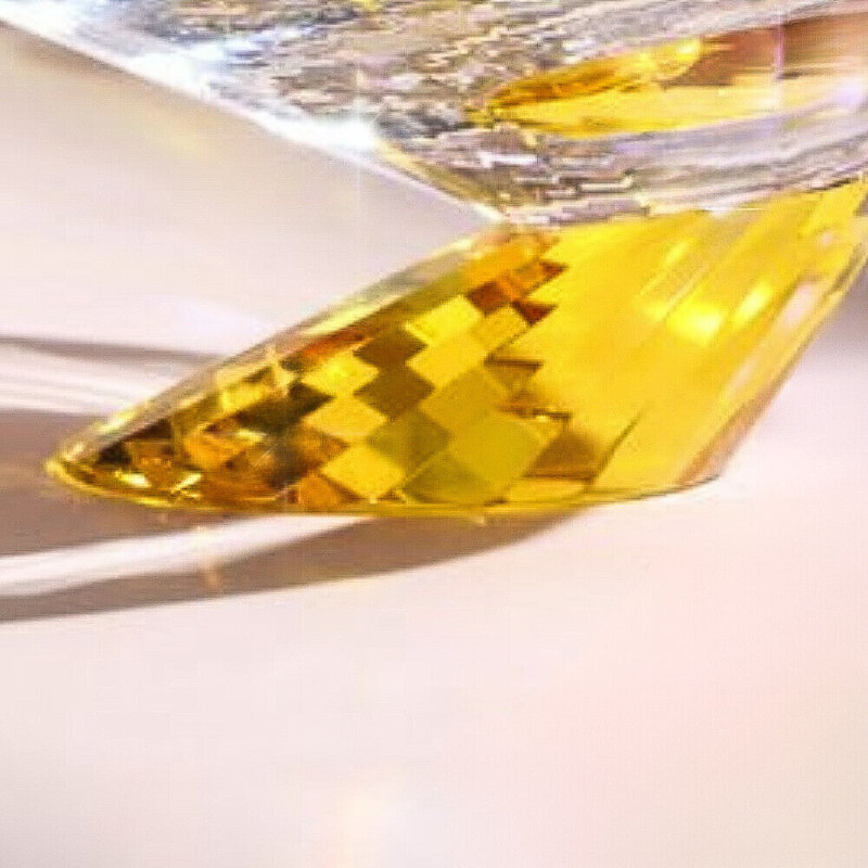 Crystal Decorative Bowl, Yellow/Clear