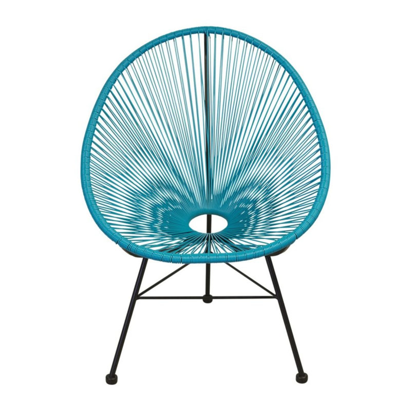 Chaise d'appoint de patio Jahray, Turquoise