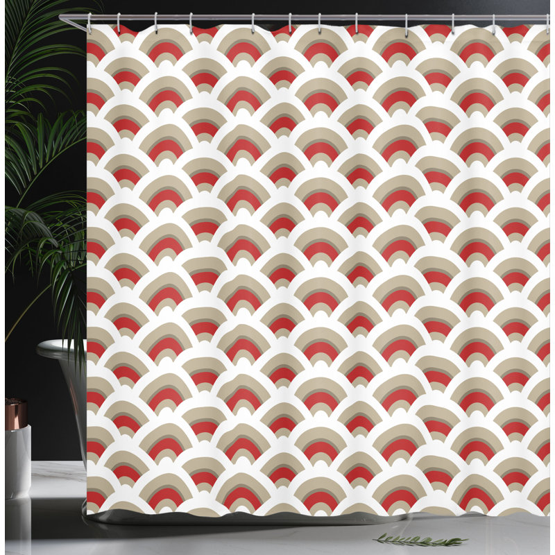 Shower Curtain with Hooks Included, 75"H x 69"W