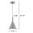 Laroche 1-Light Dimmable Dome Pendant with Adjustable Height-884121050-884121051