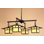 Lustre classique/traditionnel ombré 4 lumières overlay Paulis