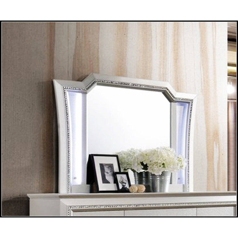 Miroir arqué à DEL Kaitlyn, Argent