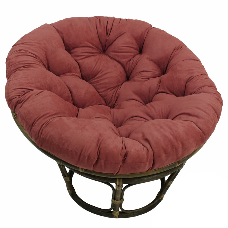 Outdoor 6'' Papasan Seat Cushion, Red Wine