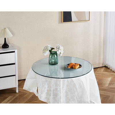 Plateau carré en verre transparent de 80 cm - Fabrication artisanale, caractéristiques physiques supérieures, nettoyage facile, 82 cm de large, profondeur 0,8 cm, hauteur 12,2 kg. Produit trempé, carré, innovateur et de qualité, surface lisse.
