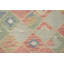 Tapis bohémien chic: kilim pastel géométrique doux 3 x 5