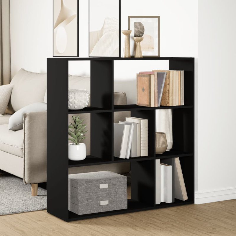 Mylo 103.5cm H x 102cm W Bookcase, Black