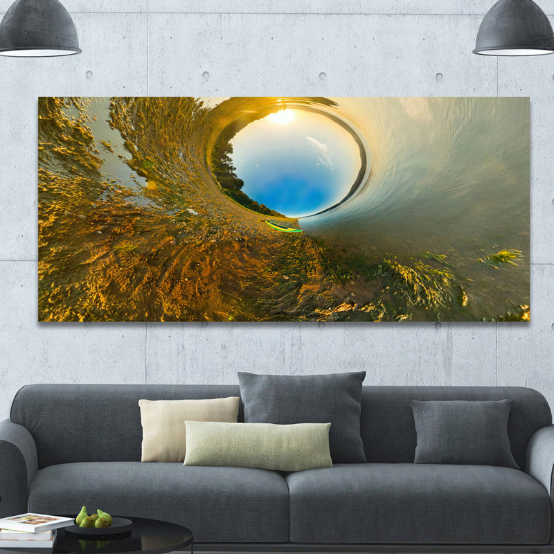 «Kayak in River Little Planet», impression sur toile tendue, H 28 po x l 60 po x P 1,5 po