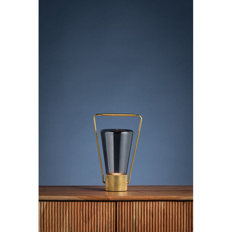 Booker Rechargeable Table Lamp in Aged Brass