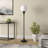 Calan Mahdi Torchiere Floor Lamp with Glass Shade-764782643
