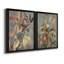 Ancien automne I - ensemble de 2 reproductions d'art sur toile encadrées-393261015-393261020