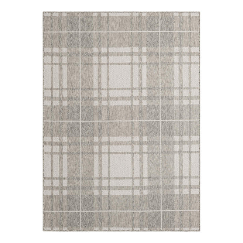 Talih Plaid Indoor / Outdoor Rug, Rectangle 5'1" x 7'1"