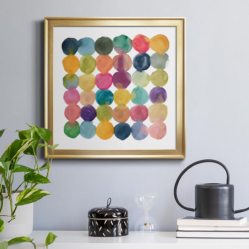 Spectrum Connections - Peinture sur toile encadrée, Cadre doré, H 30,5 po x l 30,5 po x P 1,5 po