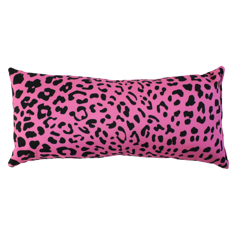 Animal Print Reversible Throw Pillow, Pink