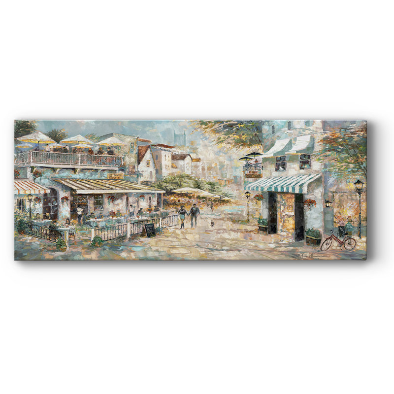 " Rooftop Cafe ", 12" H x 30" W x 1.5" D