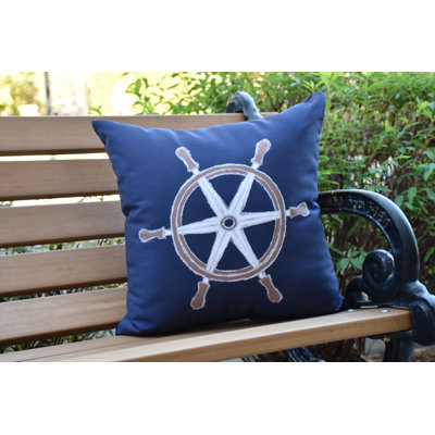 Nantucket Geometric Outdoor Reversible Throw Pillow