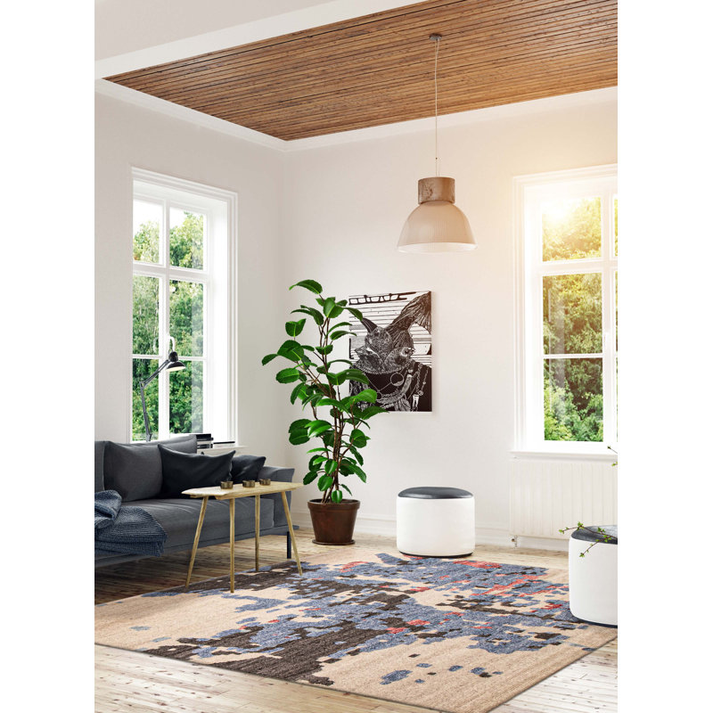 Tapis ivoire unique 7 pi 11 po x 9 pi 11 po Tangier